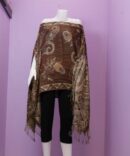 Pashmina Thai Poncho Scarf, color brown
