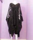 Light Thai Poncho Scarf, color black