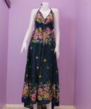 Summer Dress Rose Flower, one size up to XL, off blue