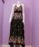 Summer Dress Rose Flower, one size up to XL, black